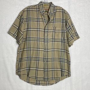 Adirondack by Savile Row Plaid Shirt Linen Blend